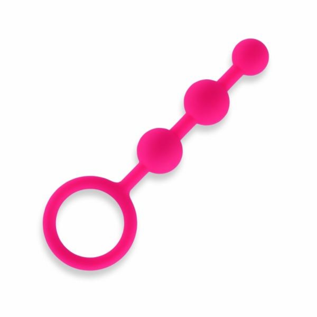 All About Anal Silicone Anal Beads 3 Balls Pink - Anal Beads