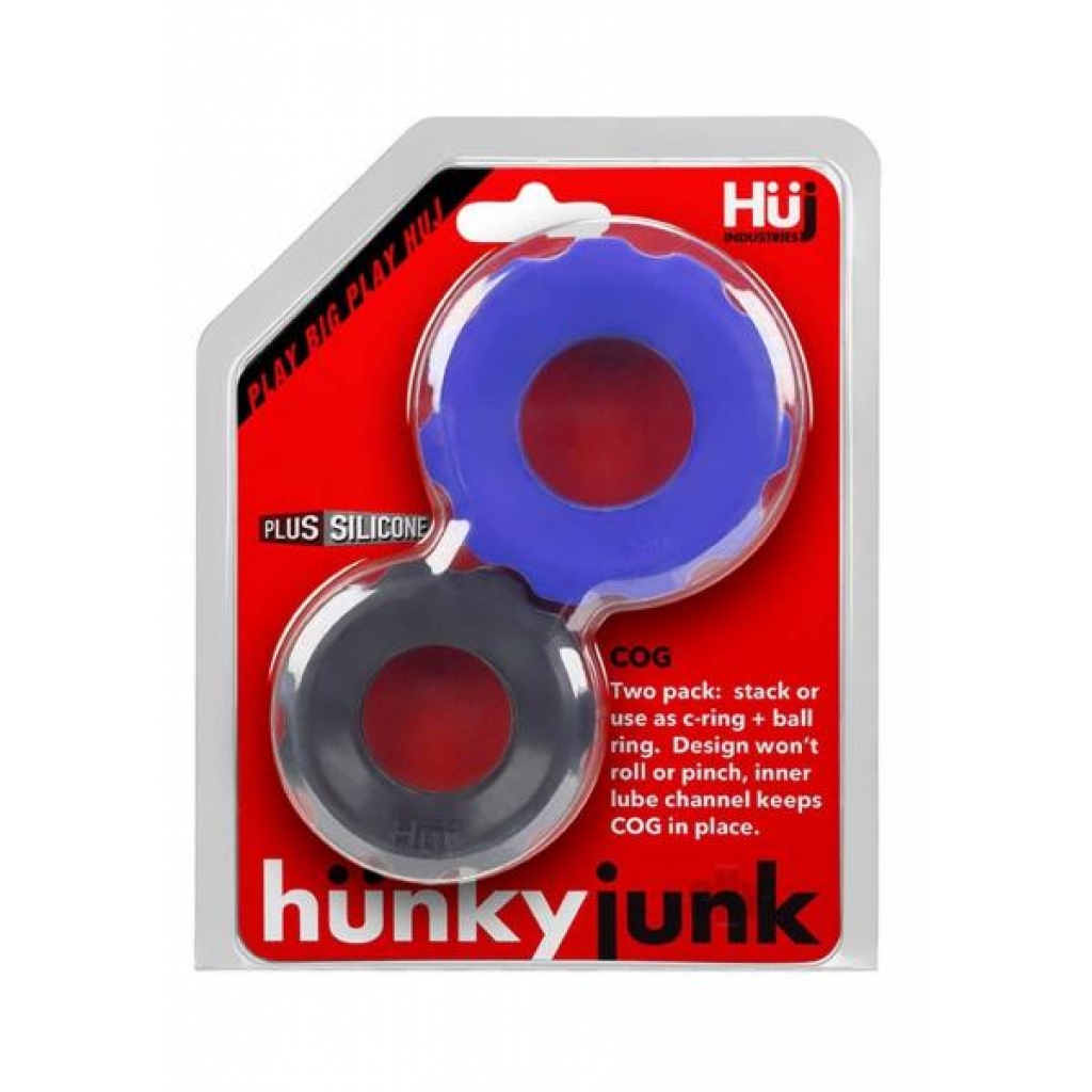 Cog 2 Size C-ring Pk Cobalt/tar - Couples Vibrating Penis Rings