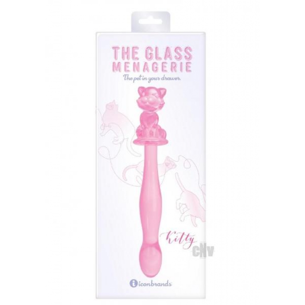 Glass Menage Kitty Dildo Pink - Extreme Dildos