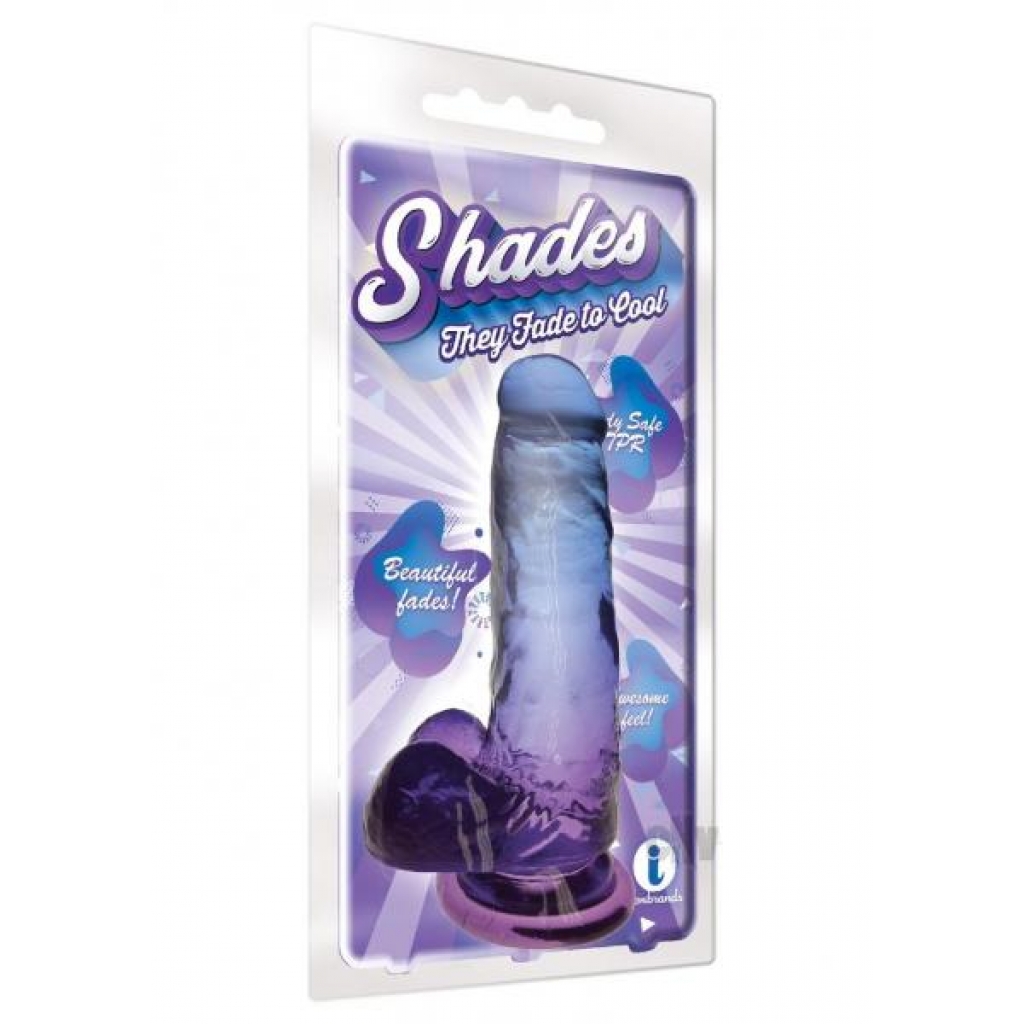 Shades Gradient Dong Jelly Med Blu/vio - Realistic Dildos & Dongs