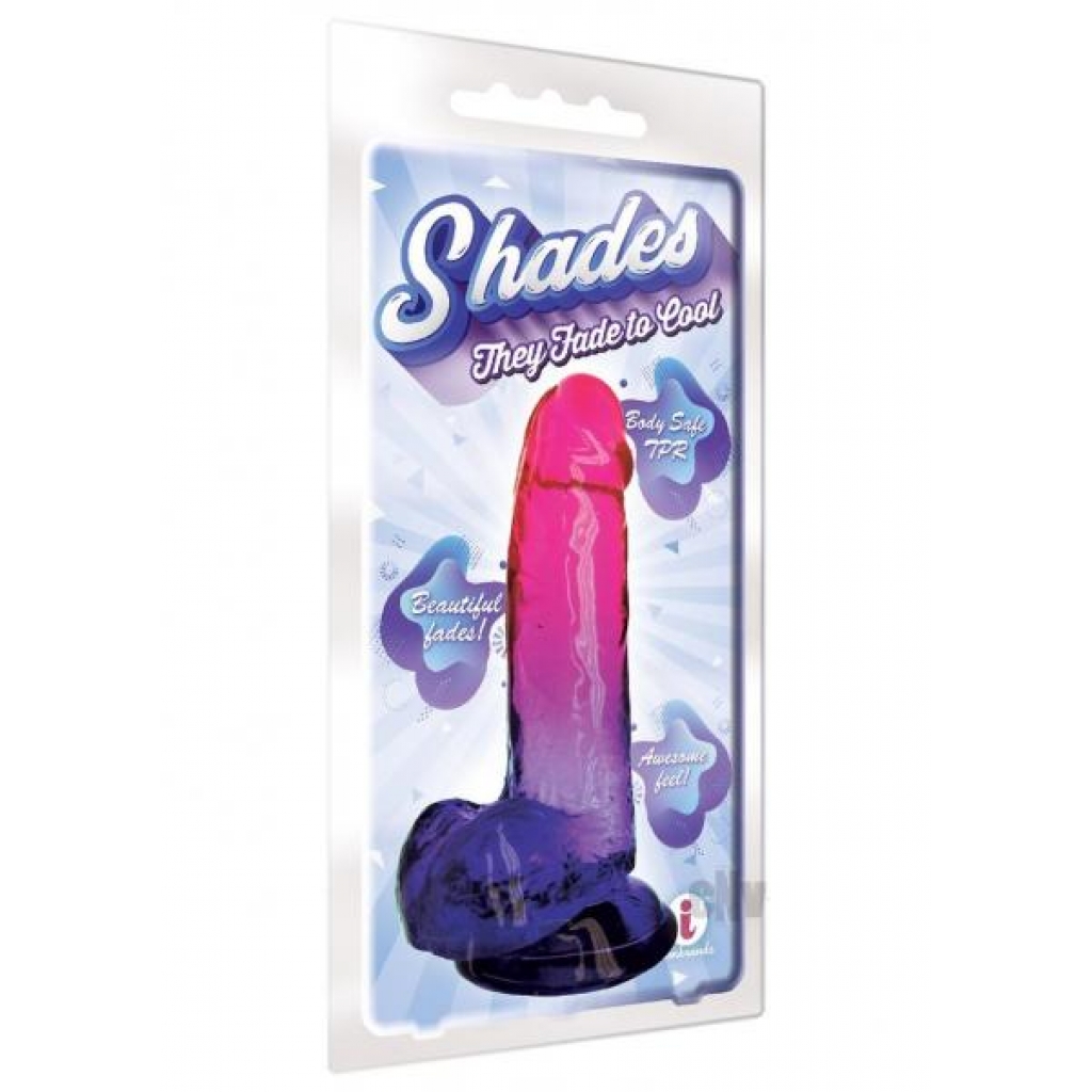 Shades Gradient Dong Jelly Lg Pnk/plm - Realistic Dildos & Dongs