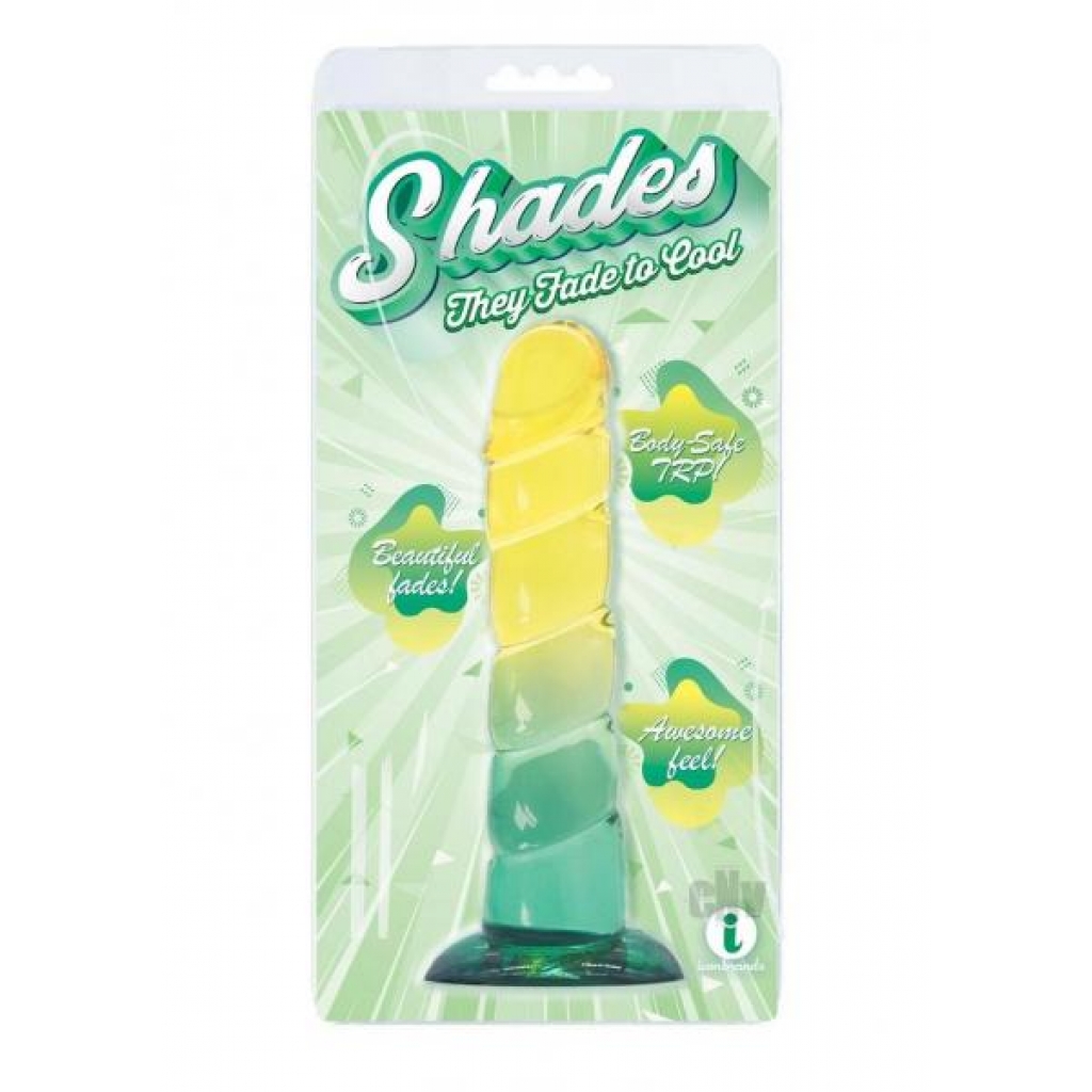 Shades Swirl 7.5 Ylw/mnt - Realistic Dildos & Dongs