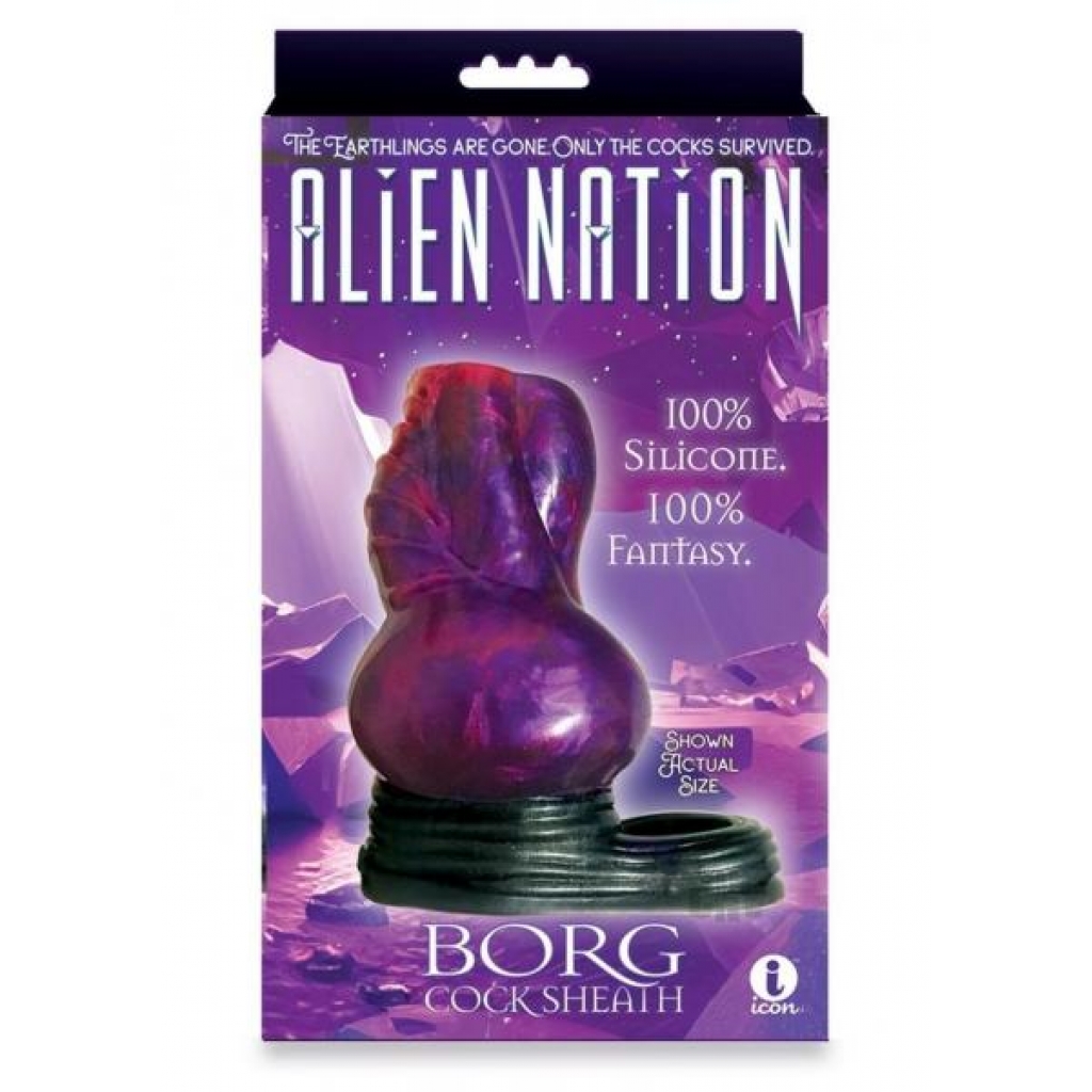 Alien Nation Borg Sheath Prp/blu - Penis Sleeves & Enhancers