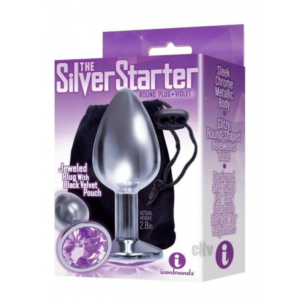 The 9 Silver Starter Plug Violet - Anal Plugs