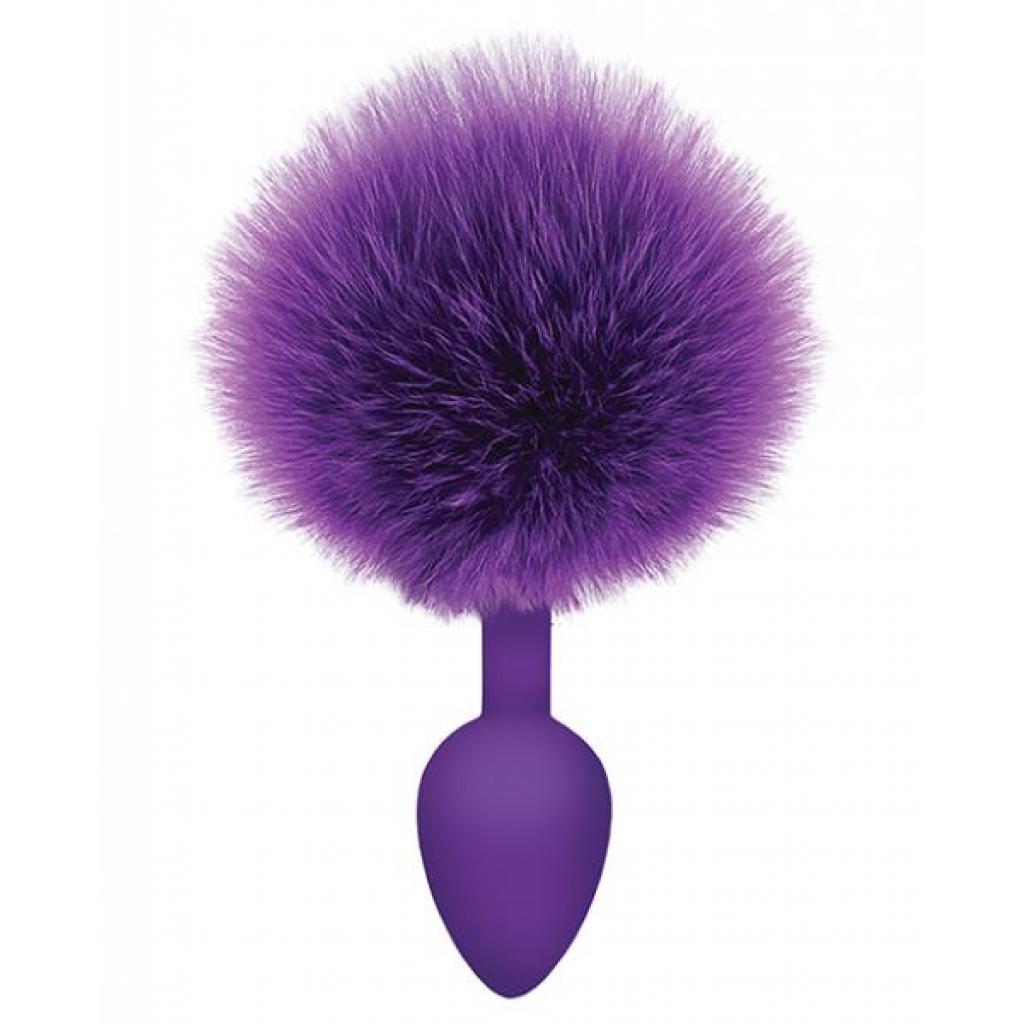 Cottontails Bunny Tail Silicone Butt Plug Purple - Anal Plugs