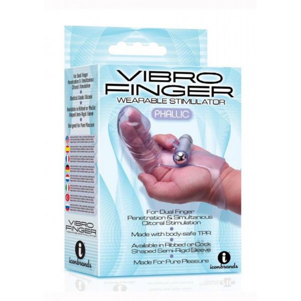 Vibrofinger Phallic Finger Massager Purple - Finger Vibrators