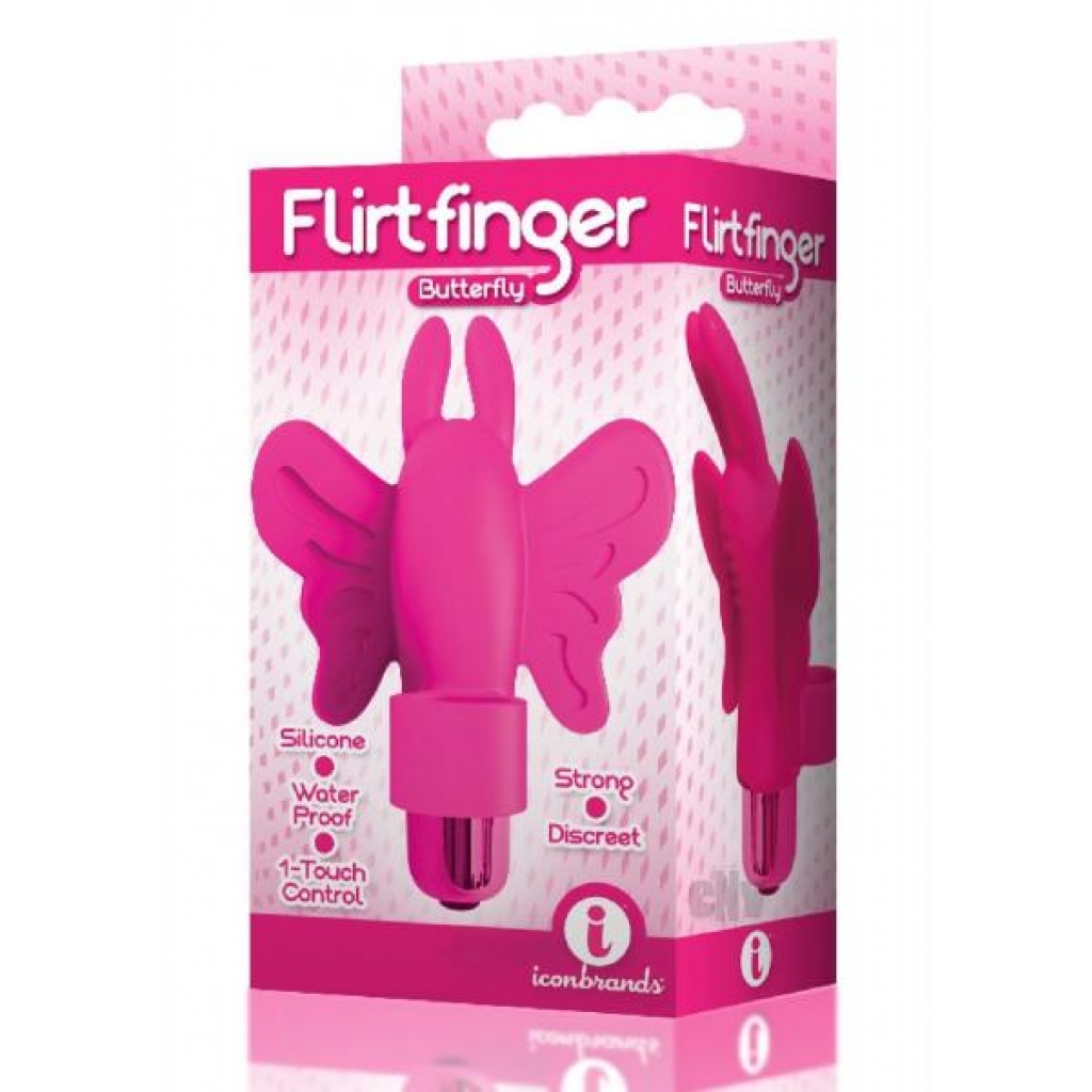 The 9 Flirt Finger Butterfly Pink - Finger Vibrators