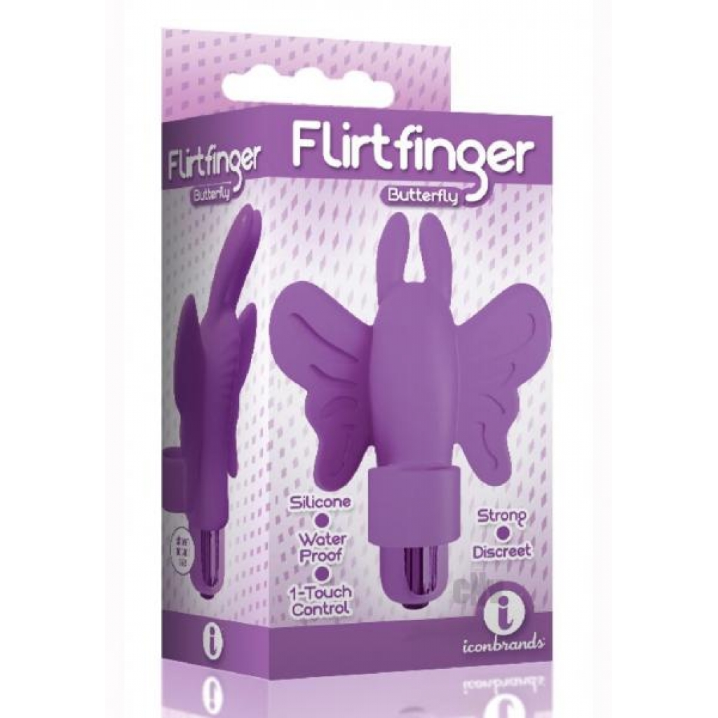 The 9 Flirt Finger Butterfly Purple - Finger Vibrators