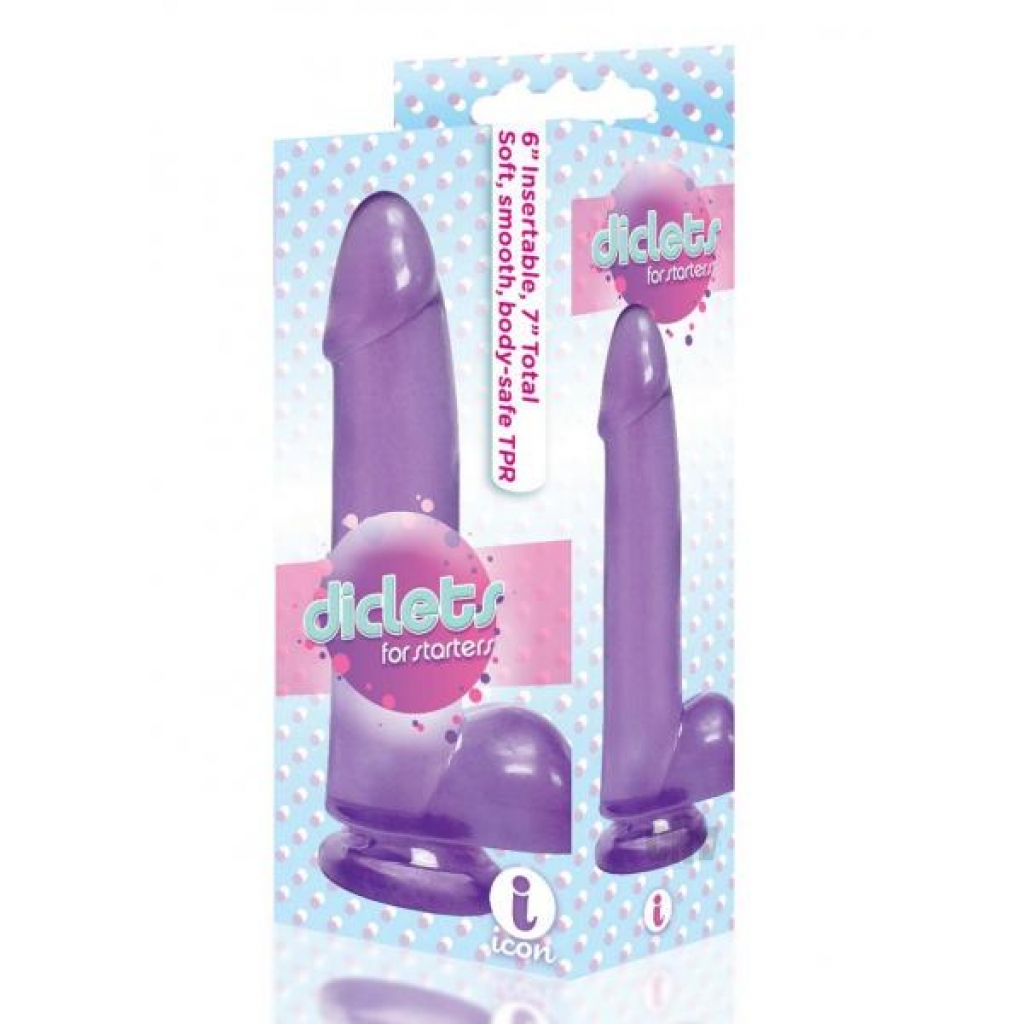 The 9 Diclets Jelly Dong 7 Purple - Realistic Dildos & Dongs