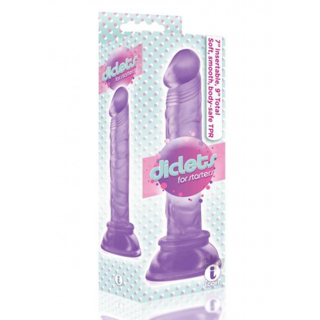 The 9 Diclets Jelly Dong 8 Purple - Realistic Dildos & Dongs