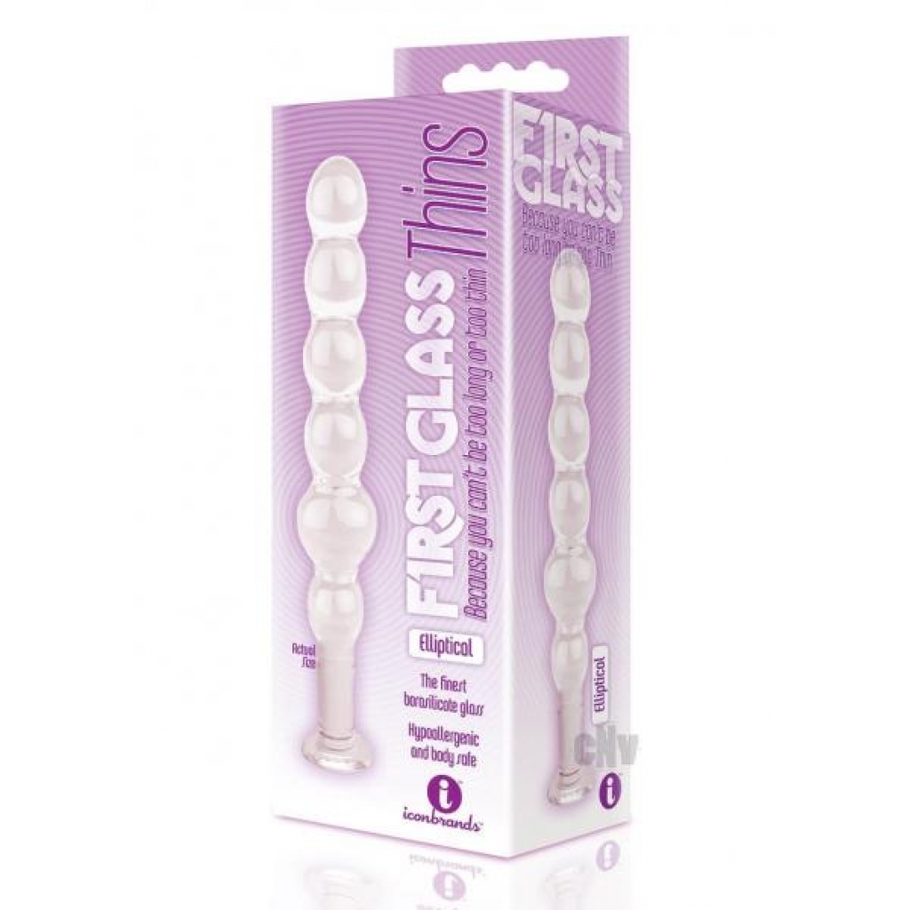 The 9 Glass Thins Elliptical Plug - Anal Plugs