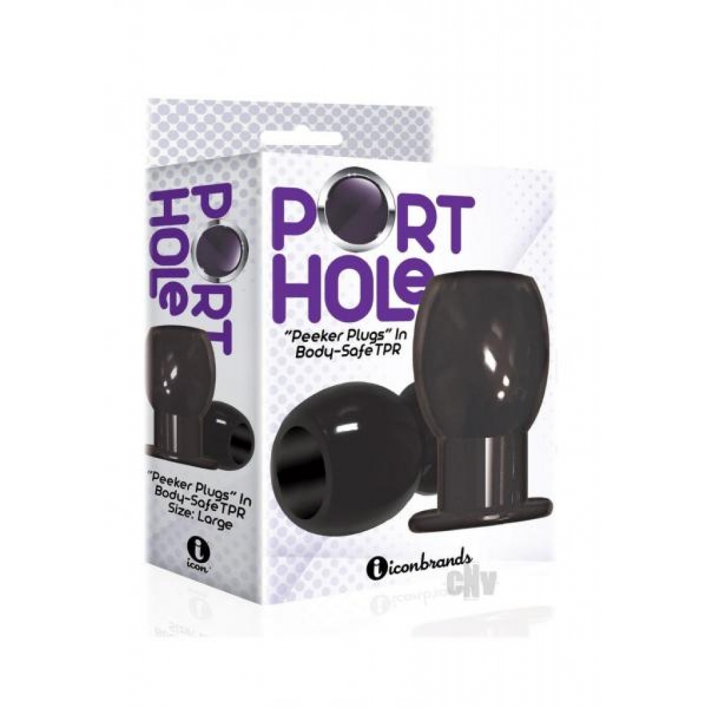 The 9 Port Hole Hollow Plug Blk - Anal Plugs