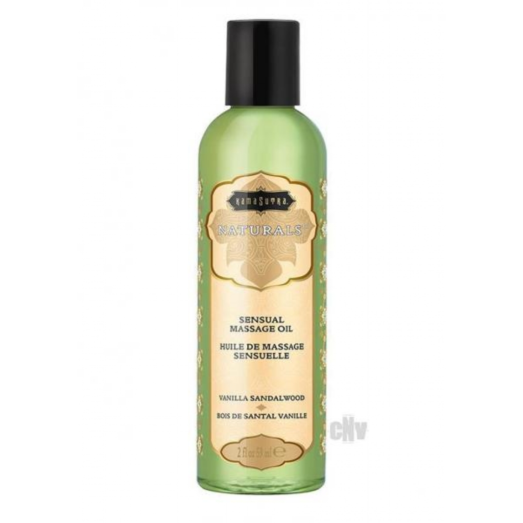 Naturals Massage Oil Vanilla Sandal 2oz - Sensual Massage Oils & Lotions