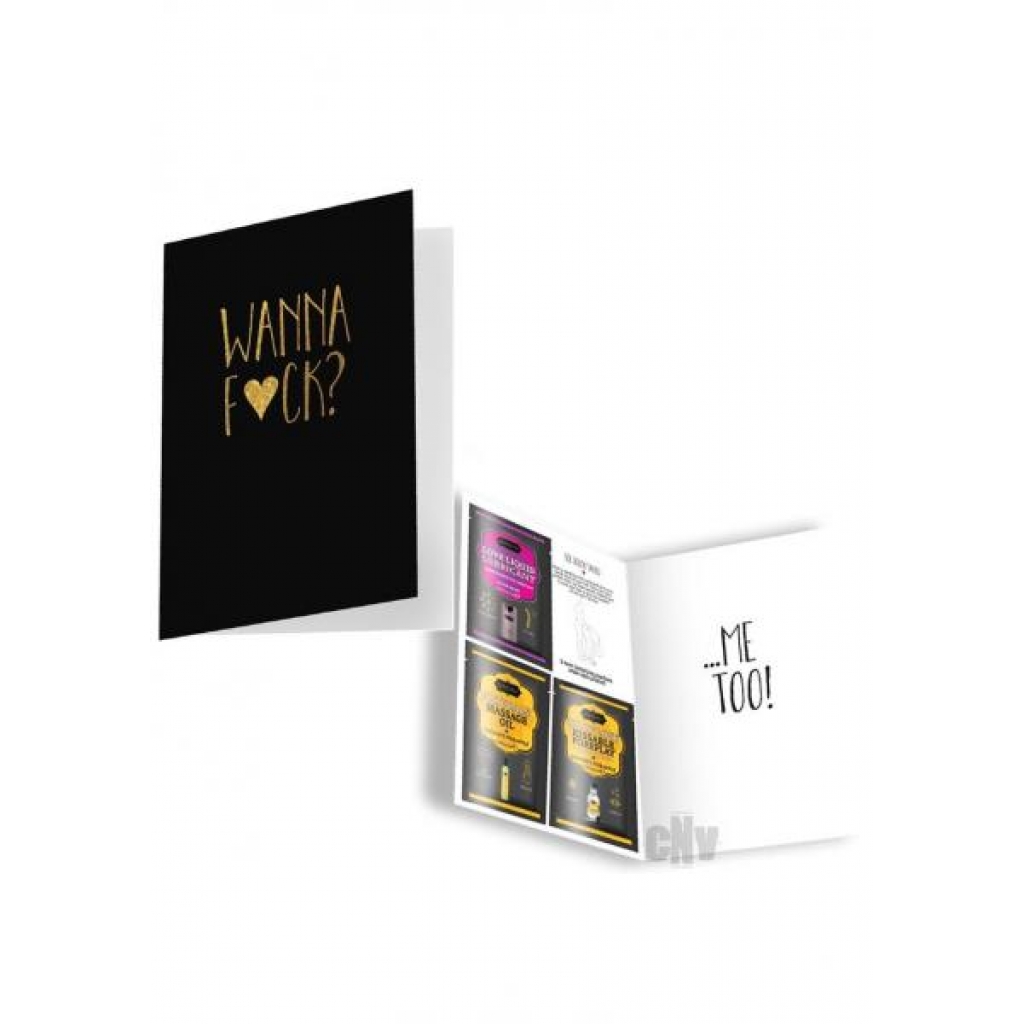 Naughty Notes Greeting Card Wanna Fuck - Gift Wrapping & Bags