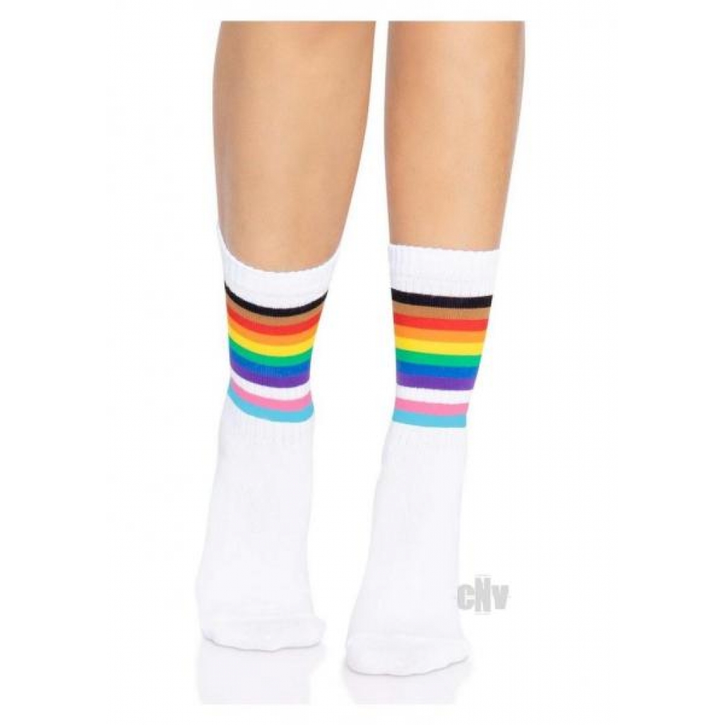 Pride Crew Socks Os Rainbow - Bodystockings, Pantyhose & Garters