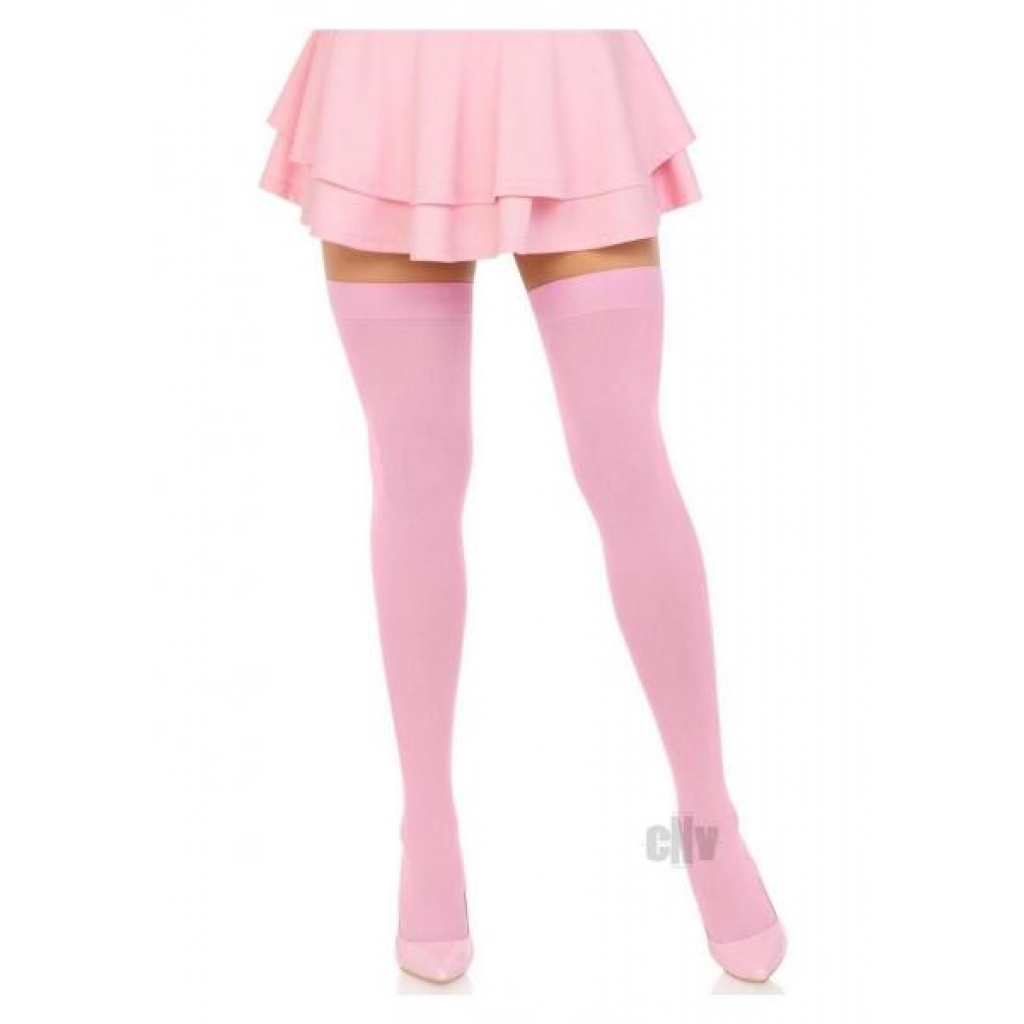 Nylon Over The Knee Os Pink - Bodystockings, Pantyhose & Garters