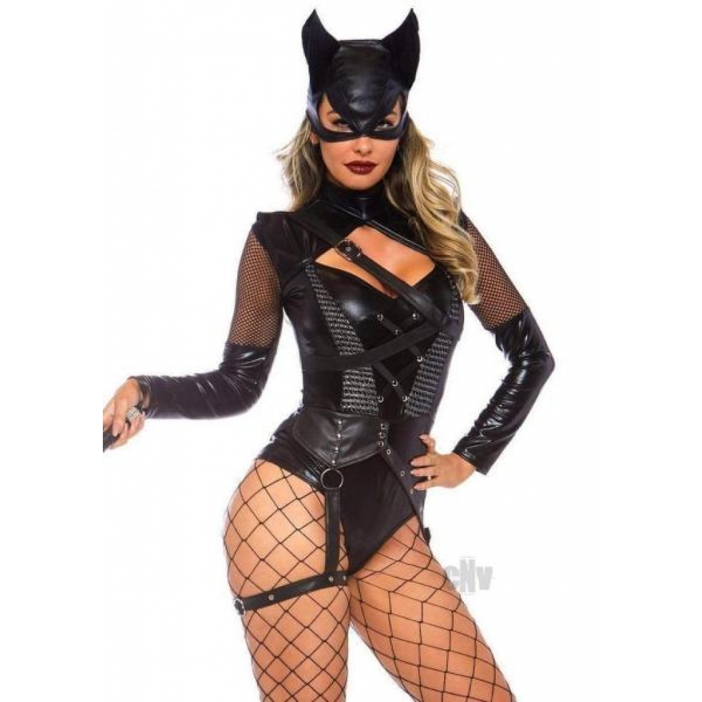 Villainess Vixen 2pc Sm Black - Sexy Costumes