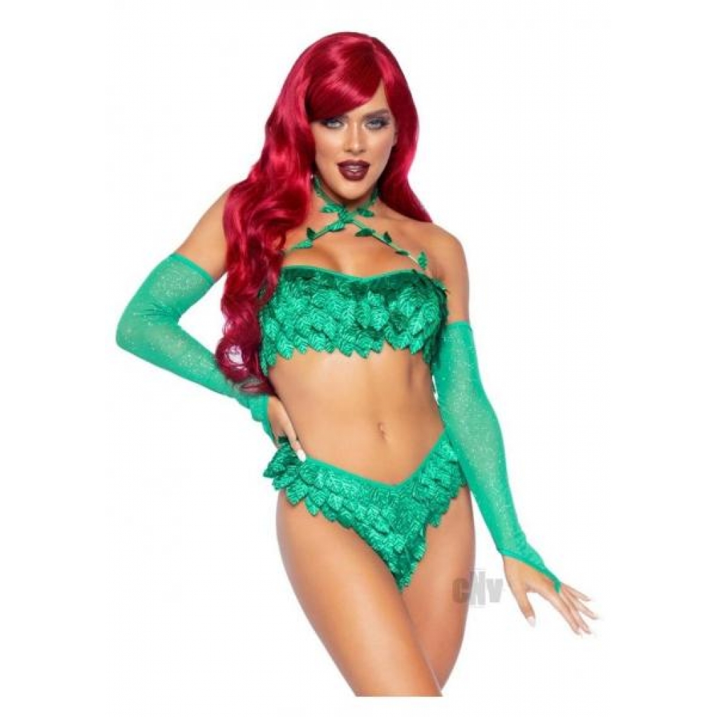 Poison Temptress 3pc Sm Green - Sexy Costumes