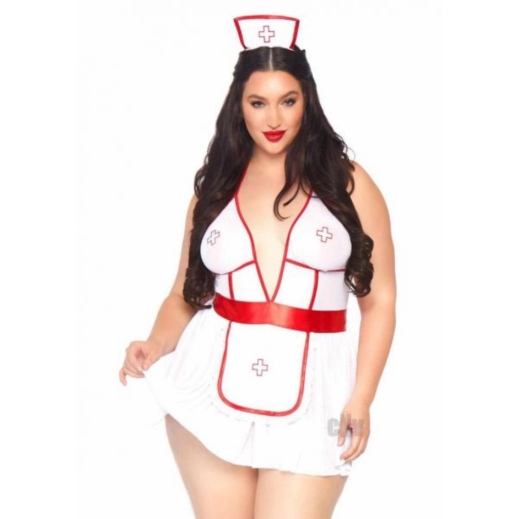 Nightshift Nurse 3pc Set White/red - X Rated Costumes