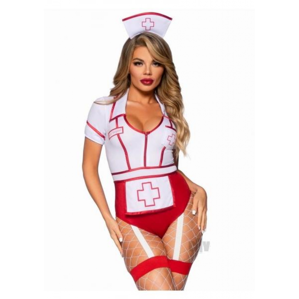 Nurse Feelgood 2pc Sm Red/wht - Sexy Costumes