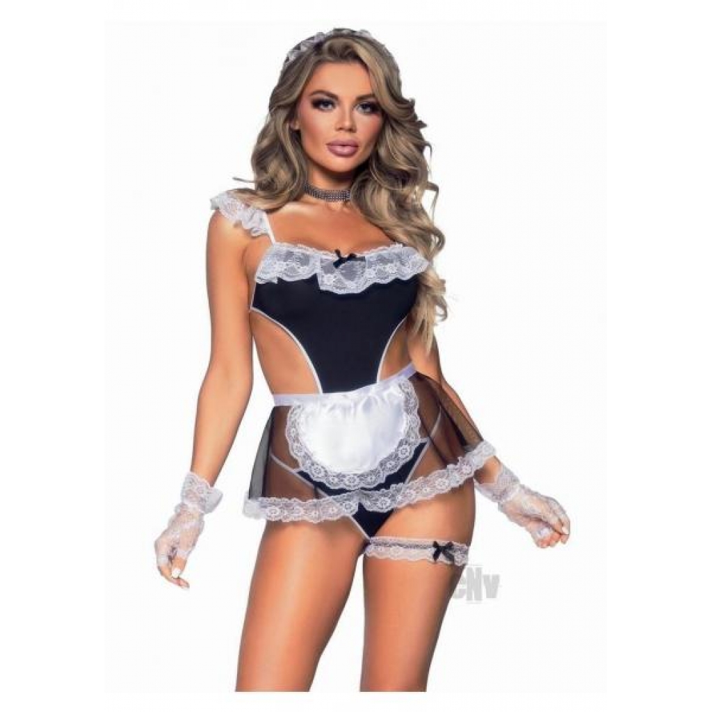 Maid To Order 4pc Xs  Blk/wht - Sexy Costumes