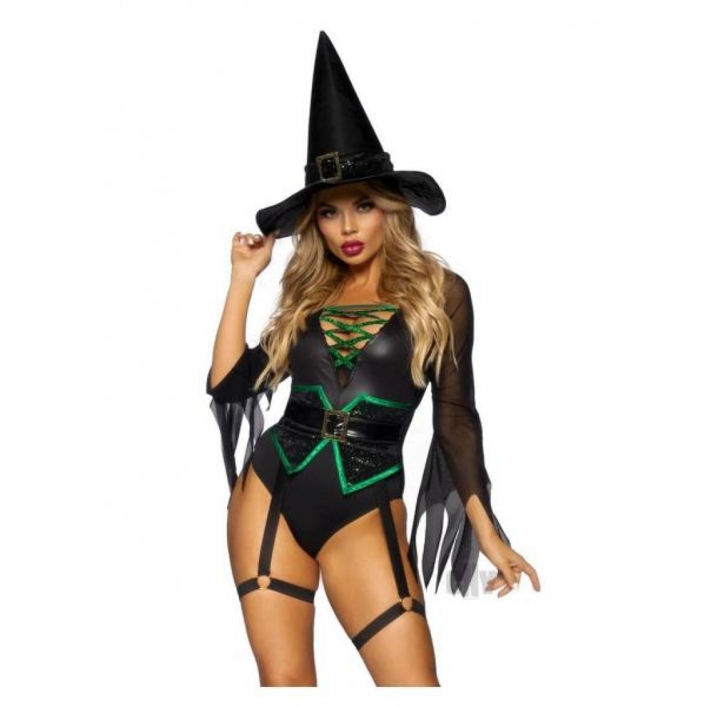 Broomstick Babe 2pc Costume - Small Black Witch Ensemble