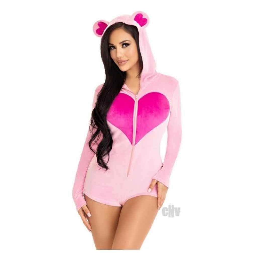 Sweetheart Bear Romper Sm Pnk - Fetish Clothing