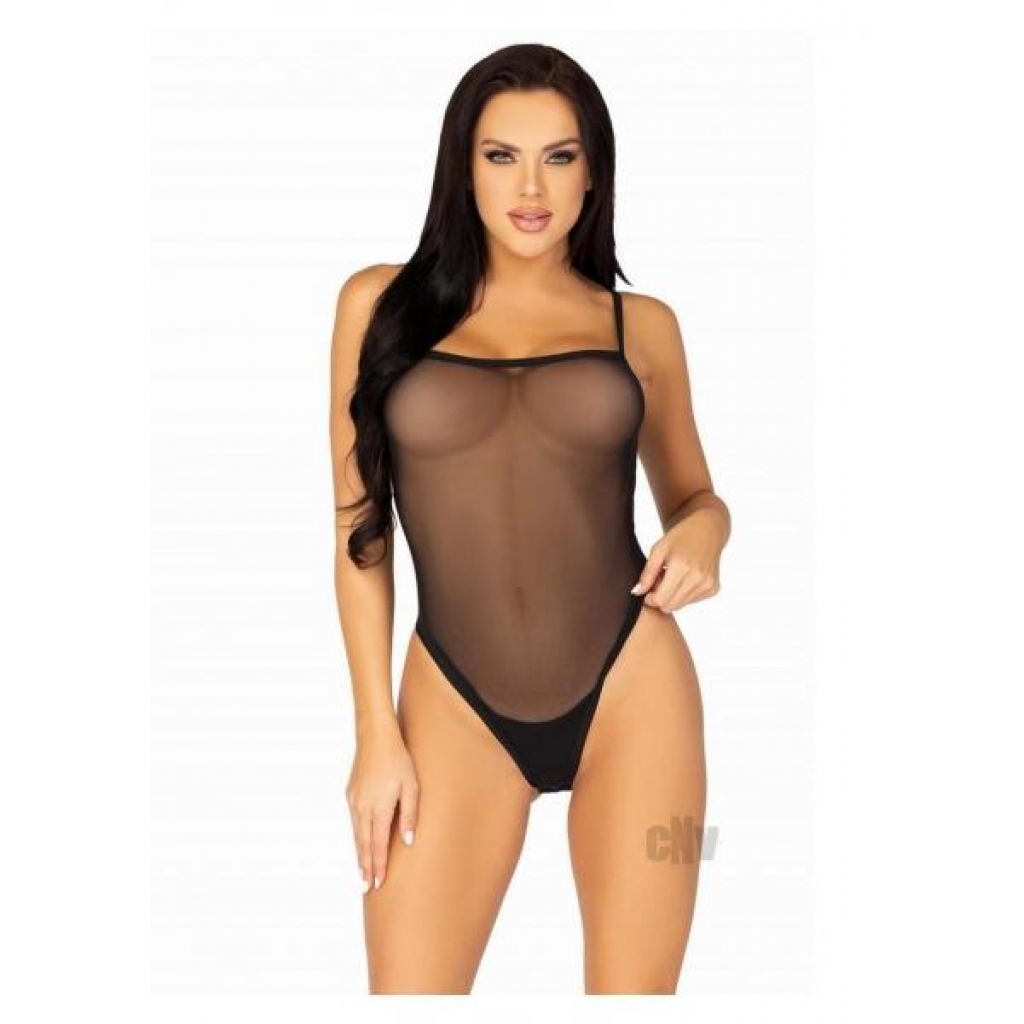 Snap Crotch Cami Bodysuit Thong Xl Blk - Bodystockings, Pantyhose & Garters