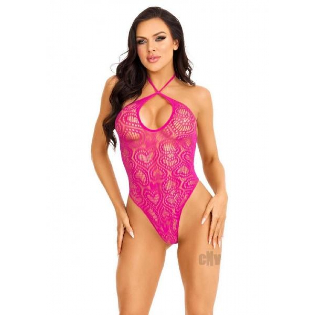 Seamless Heart Halter Teddy Os Mag - Teddies