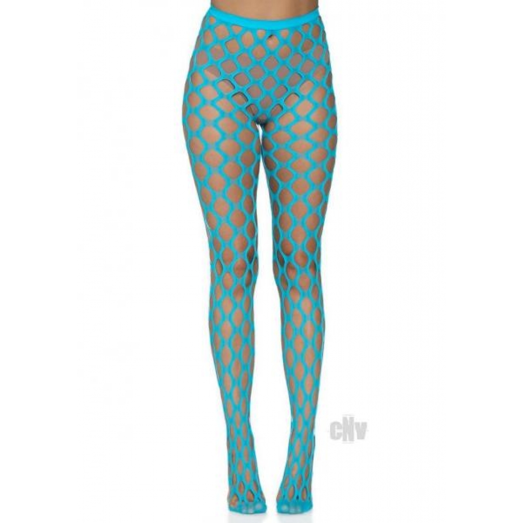 Jumbo Pothole Net Tights Os Neon Blue - Bodystockings, Pantyhose & Garters