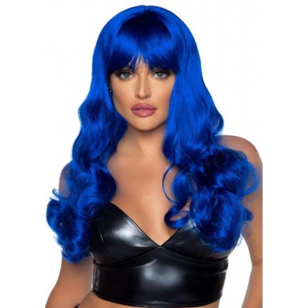 Misfit Long Wavy Bang Wig O/s Blue