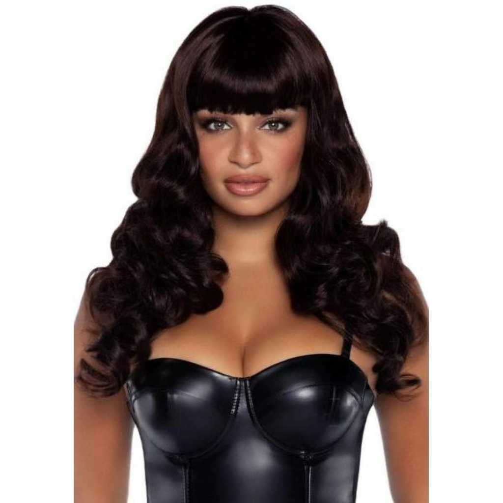 Misfit Long Wavy Bang Wig O/s Brown - Wigs