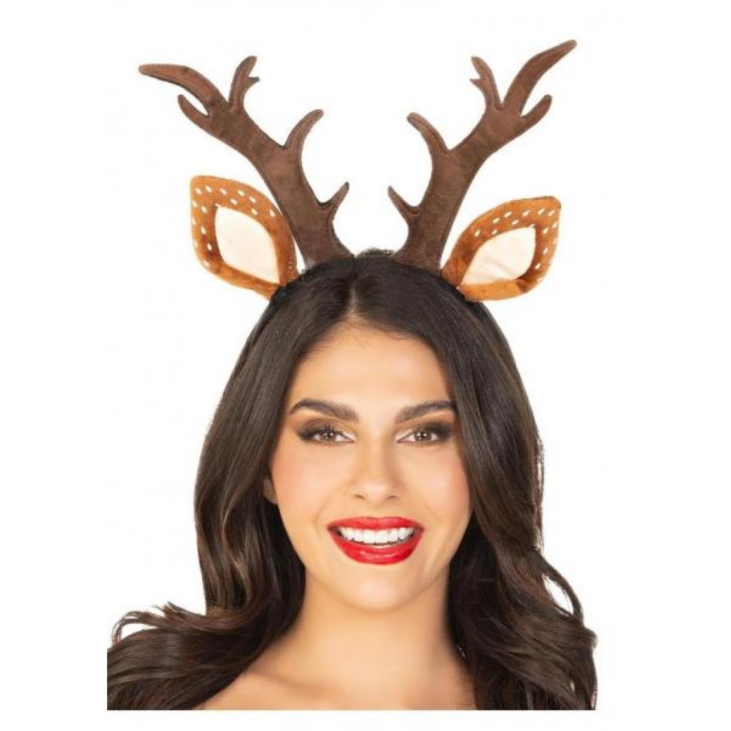 Fawn Ear Antler Headband Os Brown - Sexy Costumes