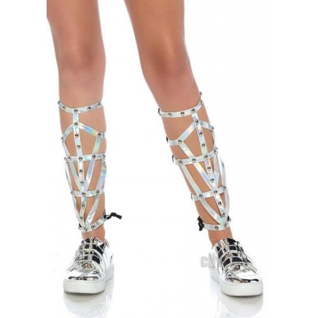 Iridescent Studded Shin Guards - O/S