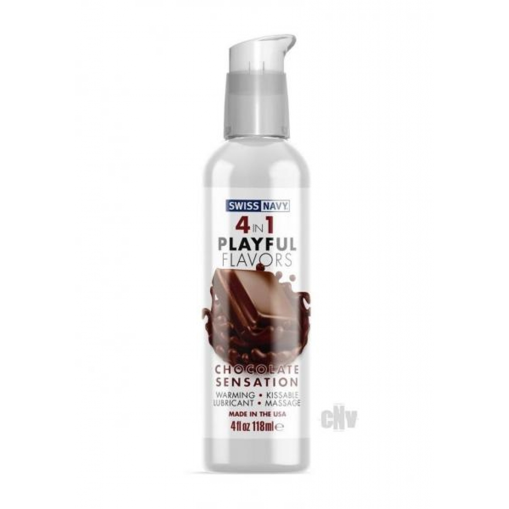 4 In 1 Chocolate Sensation 4oz - Lubricants