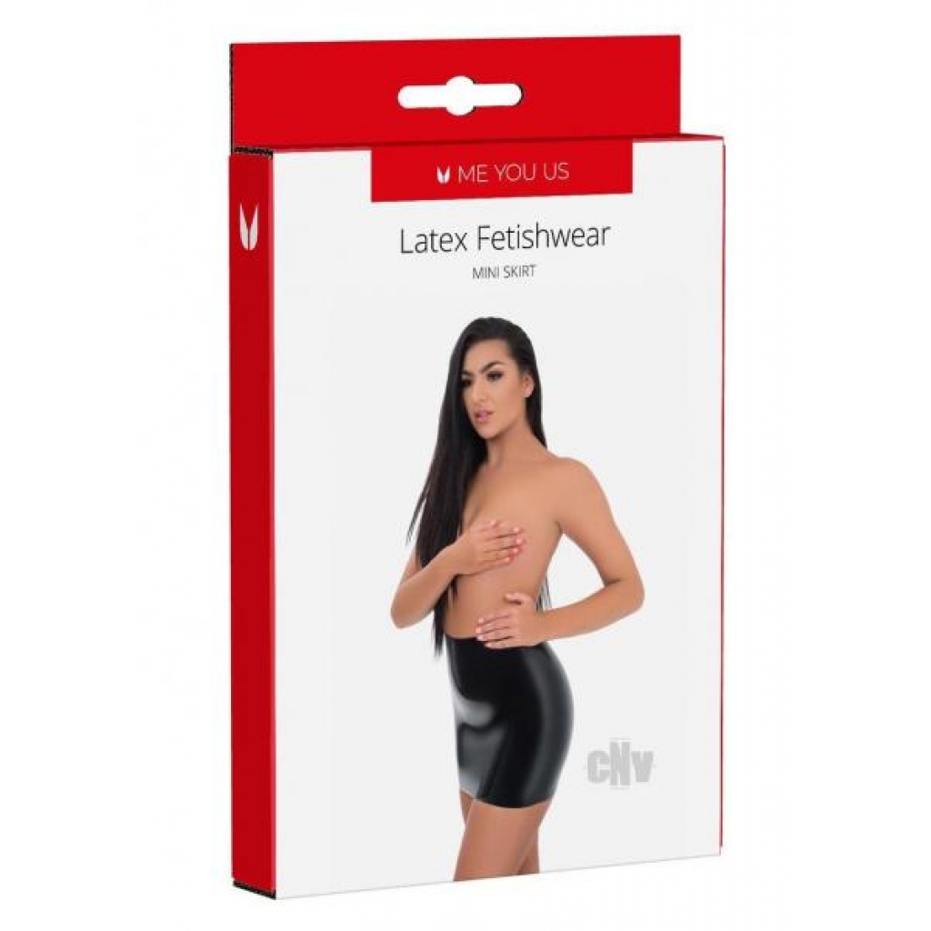 Myu Latex Mini Skirt - LG - Black