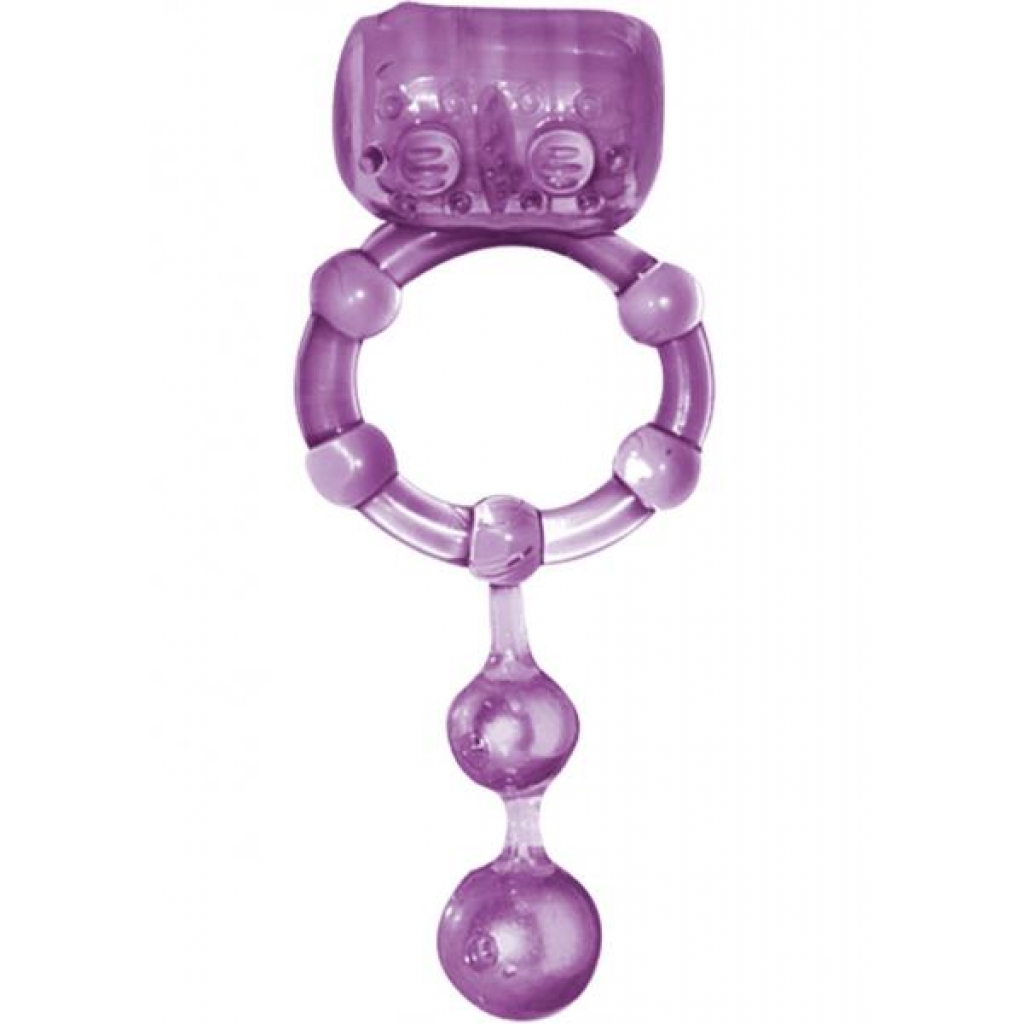 The Macho Ultra Erection Keeper Cock Ring Multispeed Purple - Couples Vibrating Penis Rings