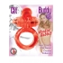 Clit Buddy 2 Rockin Rabbit Cock Ring Red - Couples Vibrating Penis Rings