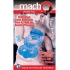 The Macho Double Ring Clitoral And Testicular Stimulation Vibrating Cockring Waterproof Blue - Couples Vibrating Penis Rings