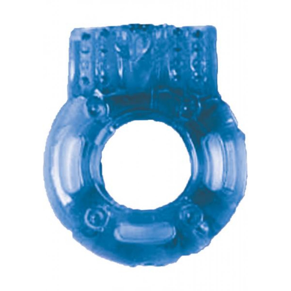 Macho Vibrating C-ring - Blue - Couples Vibrating Penis Rings