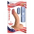 Real Skin All American Whoppers Vibrating Dong With Balls 5 Inch Flesh - Realistic