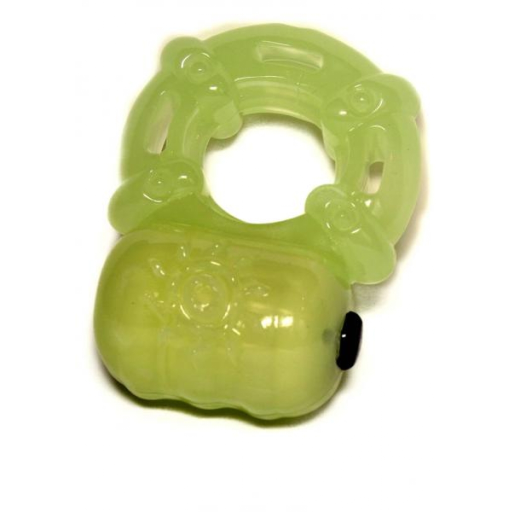 Hero Power Glow Glow In The Dark Cockring Waterproof Green - Couples Vibrating Penis Rings