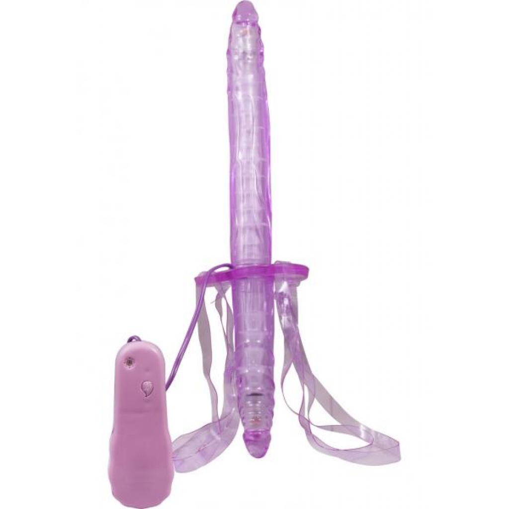 Double Fuk Vibrating Dong Strap On 13 Inch Purple - Strapless Strap-ons