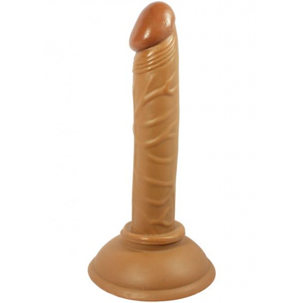 Real Skin Latin American Mini Whoppers Dong Brown 4 Inch - Realistic Dildos & Dongs