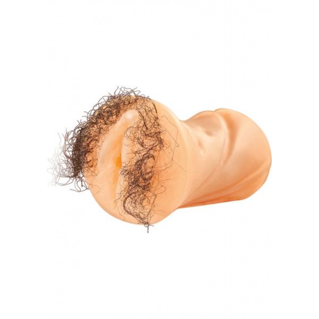 Hairy Kim Travel Pussy Masturbator Waterproof Flesh 5.5 Inch - Pocket Pussies