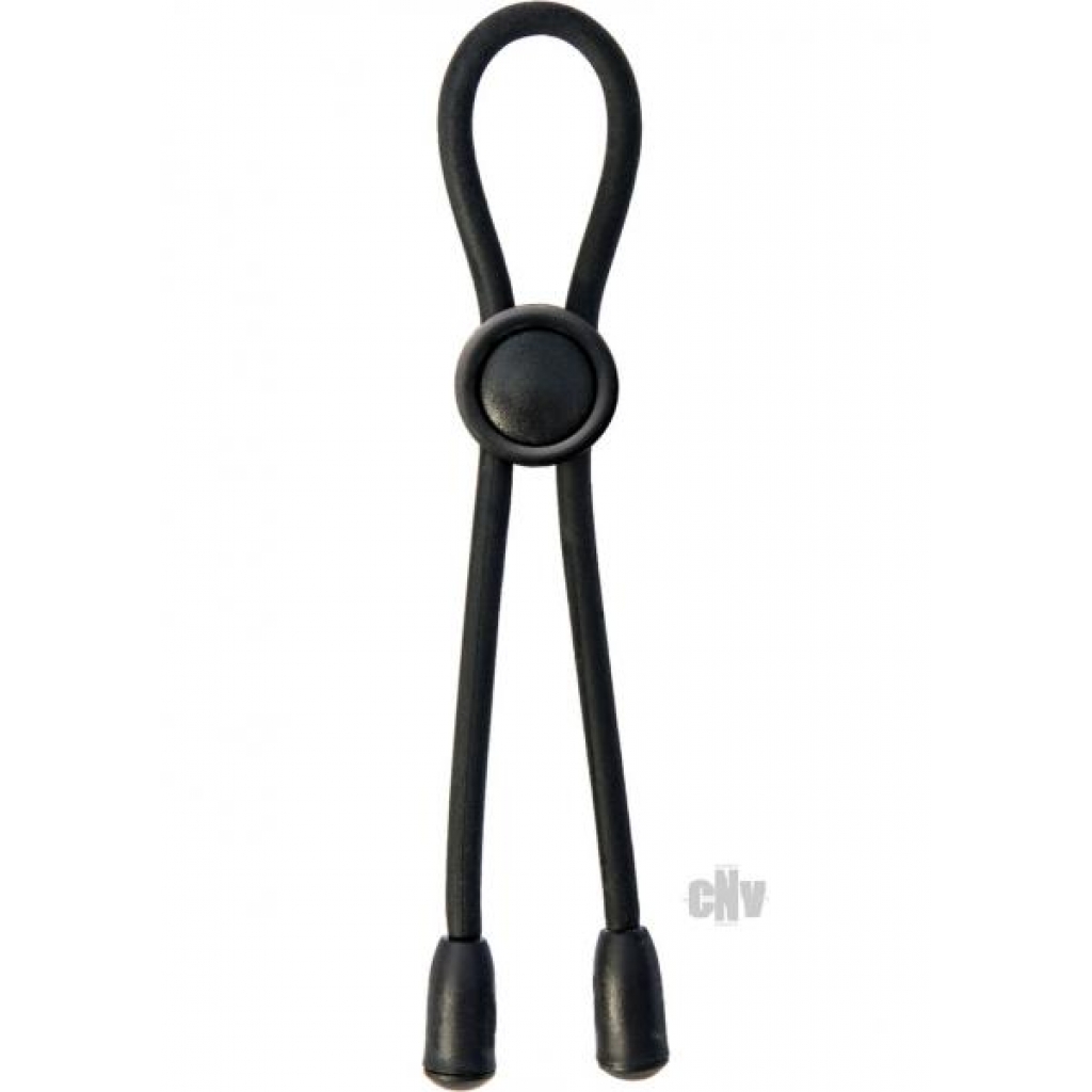 Adjustable Silicone Cock Tie Black - Adjustable & Versatile Penis Rings