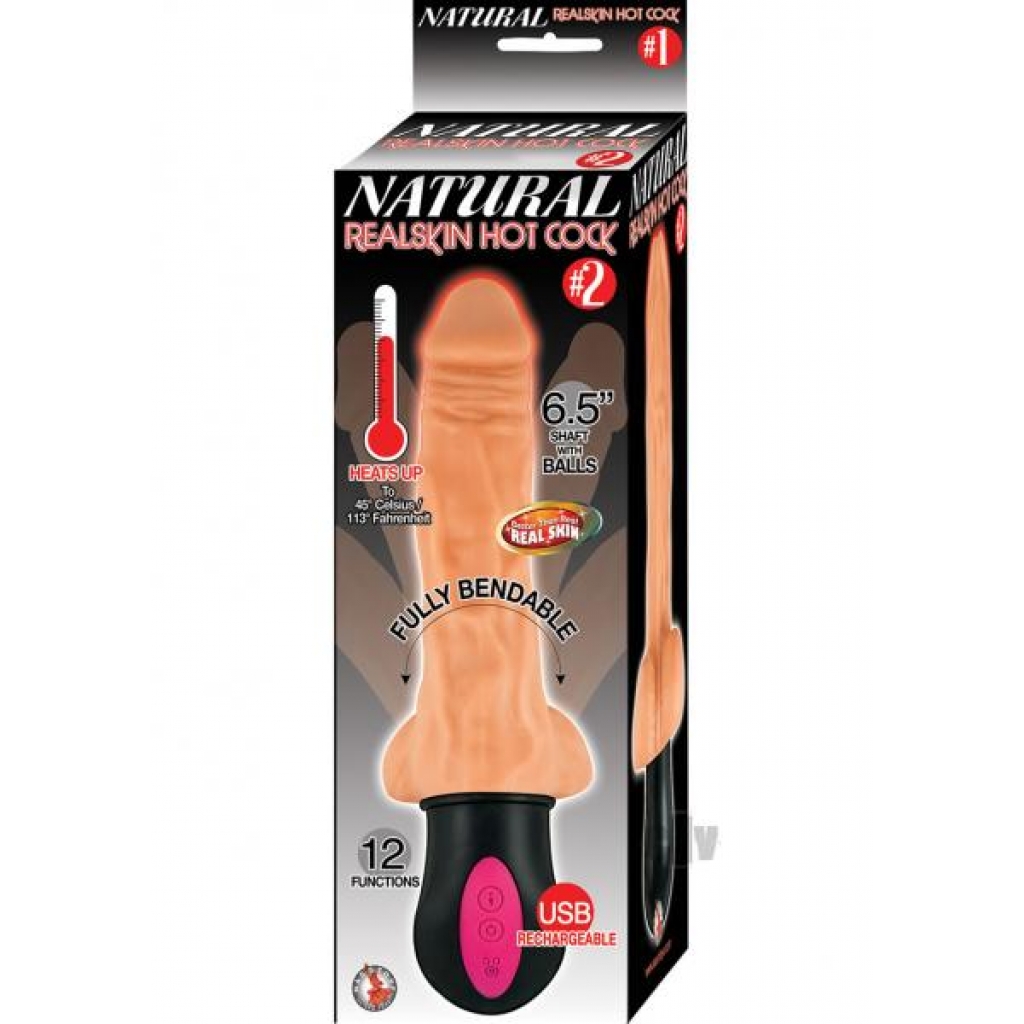 Natural Realskin Hot Cock #2 6.5 inches Beige - Realistic