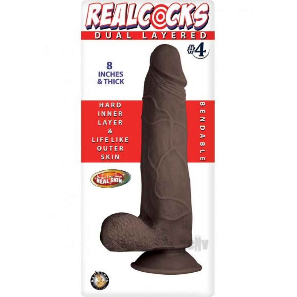 Realcocks Dual Layered 04 Dark Brown - Realistic Dildos & Dongs