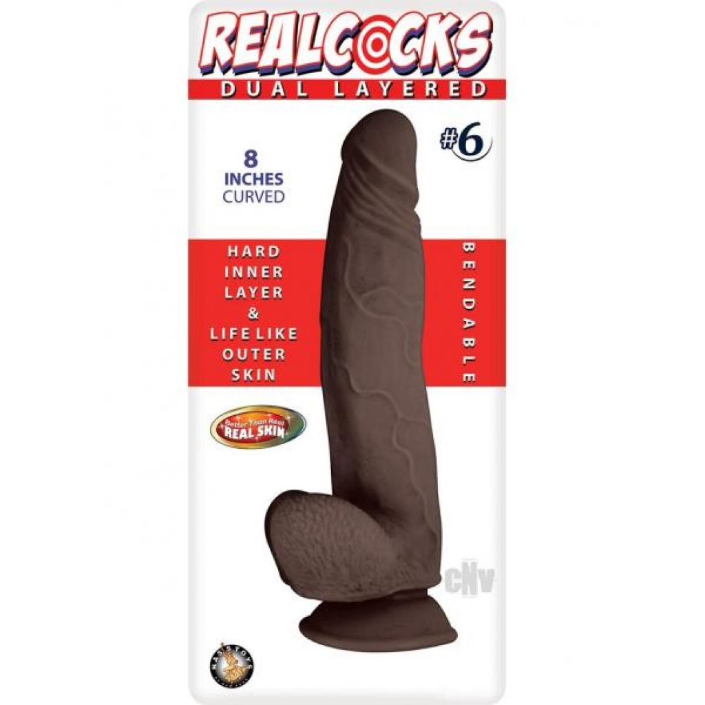 Realcocks Dual Layered 06 Dark Brown - Harness & Dong Sets