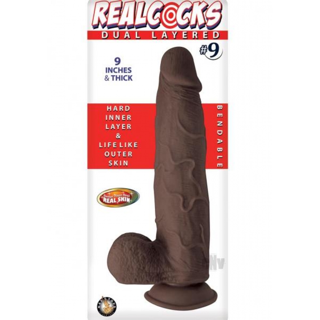 Realcocks Dual Layered 09 Dark Brown - Realistic Dildos & Dongs